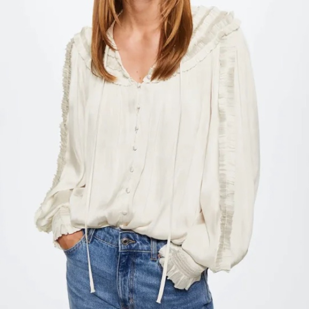 Mango satin blouse